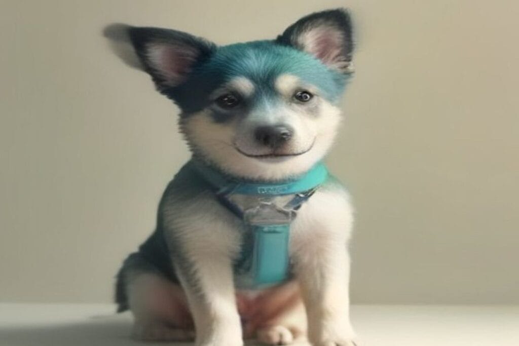 Dog wearing a well-fitted harness